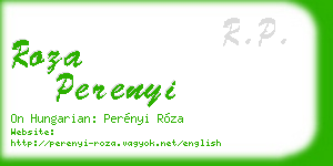 roza perenyi business card